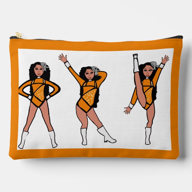 Bolsito Accesorio Grande Bailarín Diamante Naranja B (Anverso)