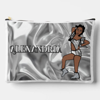 Bolsito Accesorio Grande Bailarina Majorette Personalizada Líquido Plateado
