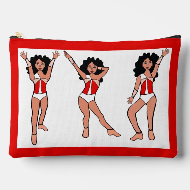 Bolsito Accesorio Grande Bailarina Majorette Rojo Blanco Switch B (Anverso)