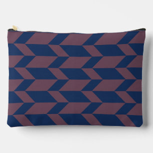 Bolsito Accesorio Grande Banda negrita doble tona Chevron Stripe Oscuro Azu