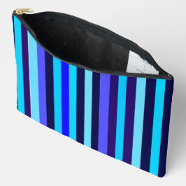 Bolsito Accesorio Grande Bandas de tonos múltiples azules