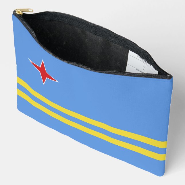 Bolsito Accesorio Grande Bandera de Aruba (Abierto)
