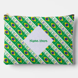 Bolsito Accesorio Grande Bandera de Brasil Personalizada Diario 