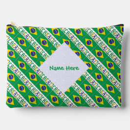 Bolsito Accesorio Grande Bandera de Brasil Personalizada Herencia Diaria