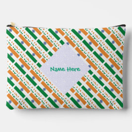 Bolsito Accesorio Grande Bandera de la India Personalizada Herencia Diaria
