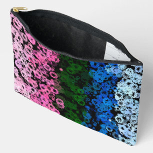 Bolsito Accesorio Grande Bandera de orgullo Omniromántico floral retro groo