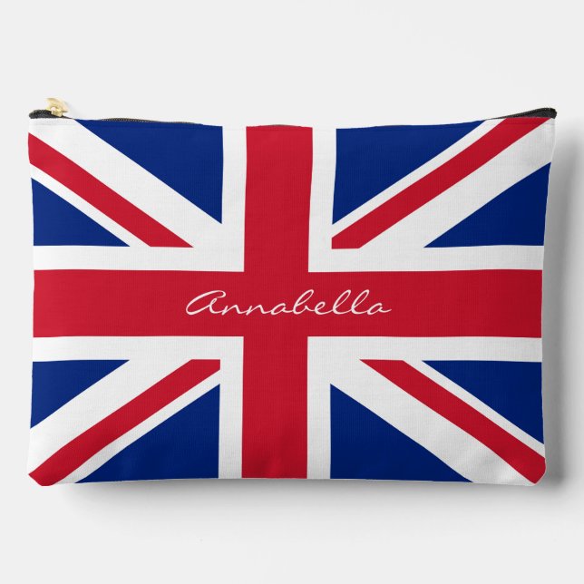 Bolsito Accesorio Grande Bandera de Union Jack UK personalizada (opcional) (Anverso)