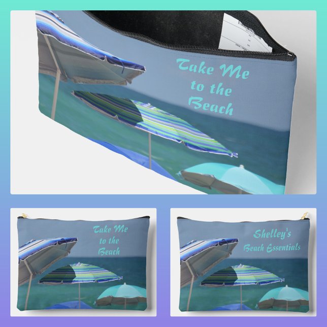 Bolsito Accesorio Grande Beach Essentials Tropical Blue Ocean Seascape (Subido por el creador)