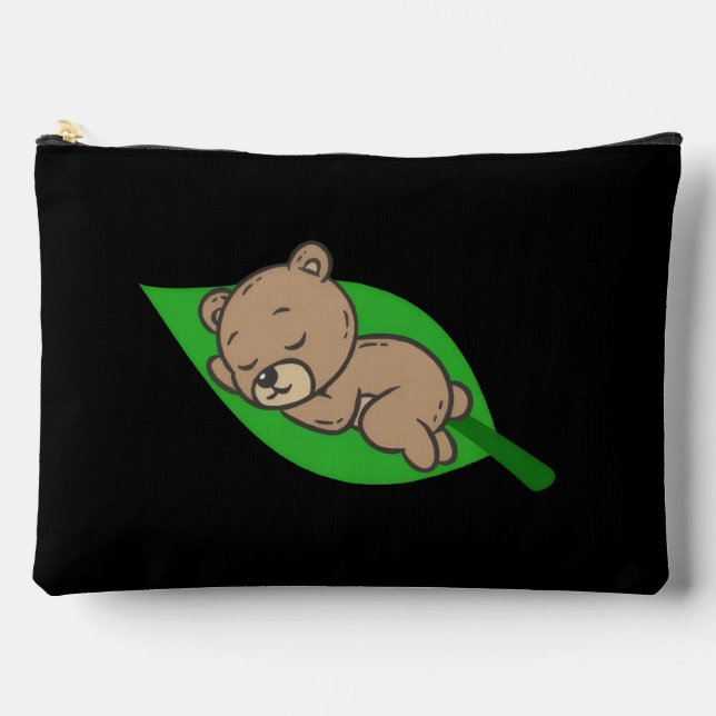 Bolsito Accesorio Grande Bear on a Leaf Large (Anverso)