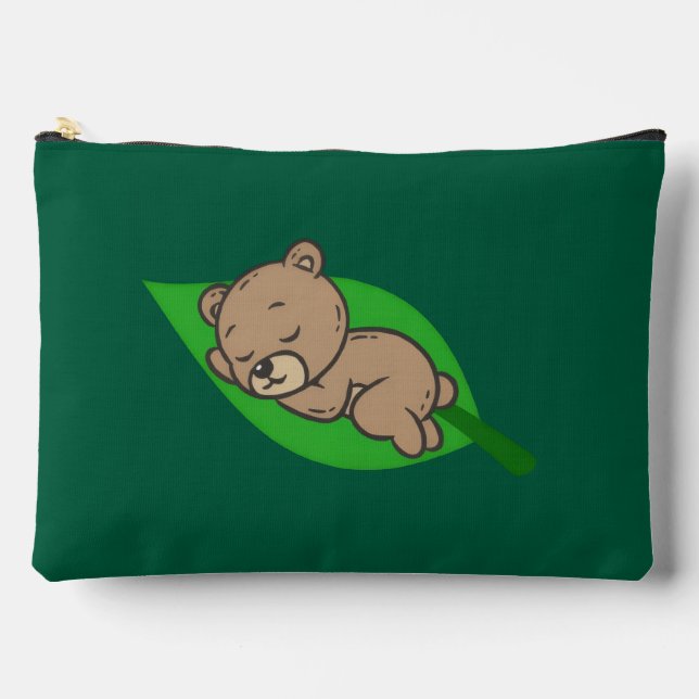 Bolsito Accesorio Grande Bear on a Leaf Large (Anverso)