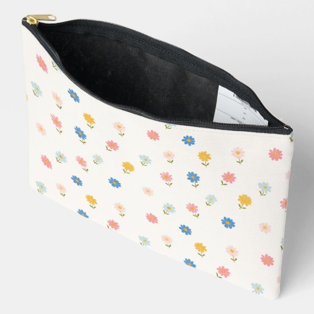 Bolsito Accesorio Grande Bebé Floral Retro Pastel (Abierto)
