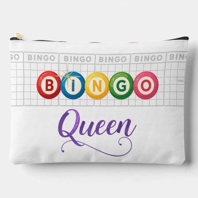 Bolsito Accesorio Grande Bingo Queen Makeup Tote Bag (Anverso)