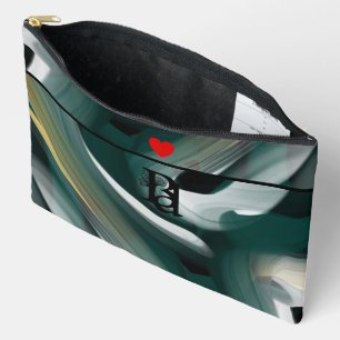 Bolsito Accesorio Grande Black Large Accesory Pouch Trend Resumen Verde
