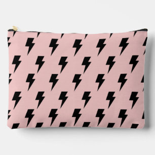 Bolsito Accesorio Grande Black Pink Lightning Y2K Indie Bold Organization