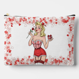 Bolsito Accesorio Grande Blonde Retro Valentine Pin-Up Girl