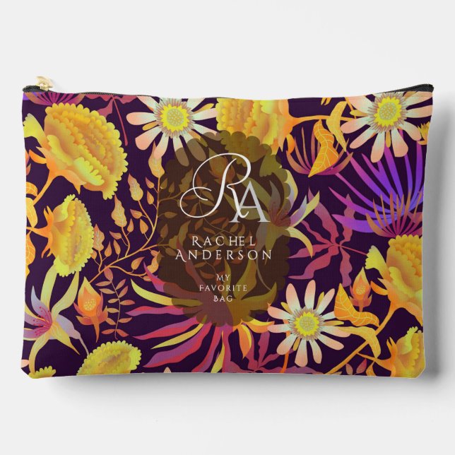 Bolsito Accesorio Grande Blooming Mystical Floral Monogram Brown (Anverso)