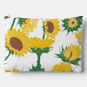 Bolsito Accesorio Grande Bloque de madera Imprimir amarillo girasol