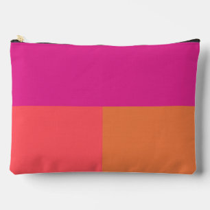 Bolsito Accesorio Grande Bloques De Color Rosado Y Naranja Caliente