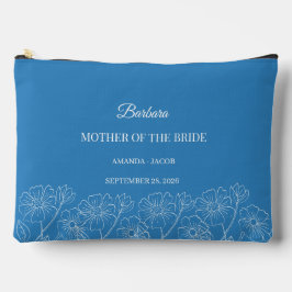 Bolsito Accesorio Grande Blue Mother of the Bride with Names and Date 