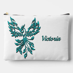 Bolsito Accesorio Grande Blue Phoenix Rising en White Personal