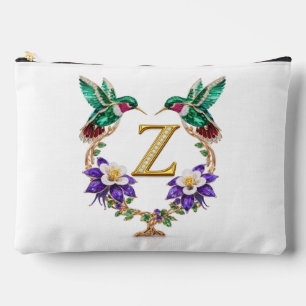 Bolsito Accesorio Grande Boda de la letra Z del colibrí y la columbina de C