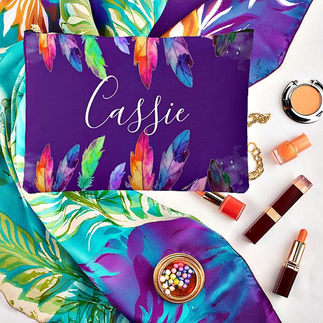 Bolsito Accesorio Grande Boho plumas personalizadas (Subido por el creador)