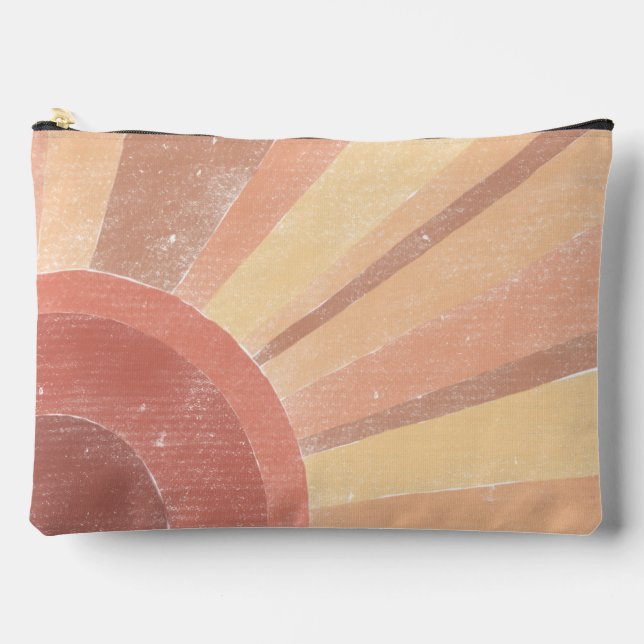 Bolsito Accesorio Grande Boho Sunrise Zipper Pouch (Anverso)