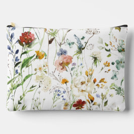 Bolsito Accesorio Grande Boho Wildflower Acuarela Primavera Flor