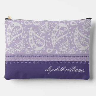 Bolsito Accesorio Grande Bonito Paisley Púrpura y Lilac Personalizada