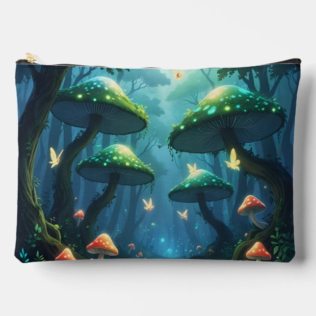 Bolsito Accesorio Grande bosque de fantasía con hongos (Anverso)