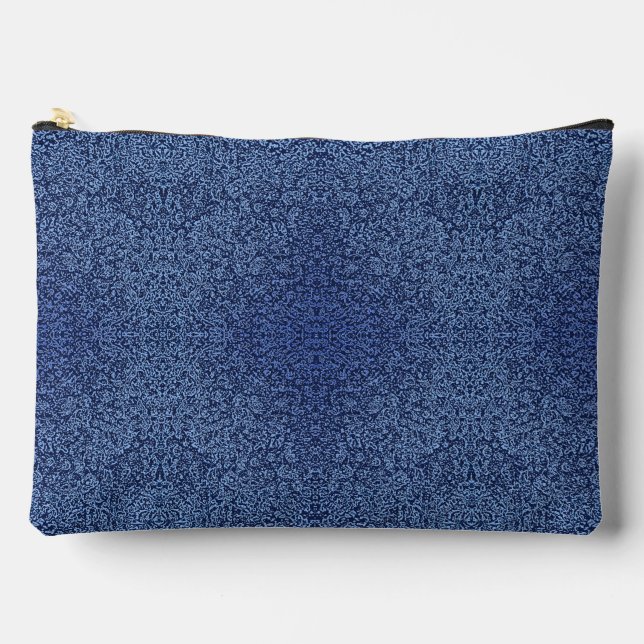 Bolsito Accesorio Grande Botanical Pattern in Blue 2 (Anverso)