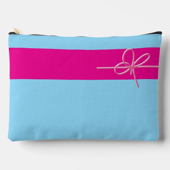 Bolsito Accesorio Grande Bow on Pink Large (Anverso)
