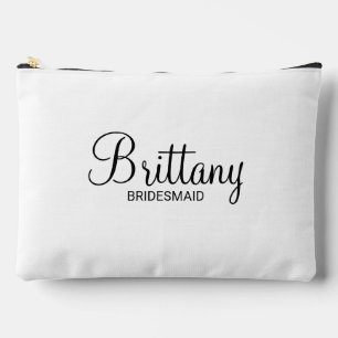 Bolsito Accesorio Grande Bridesmaid personalizada de escritura moderna