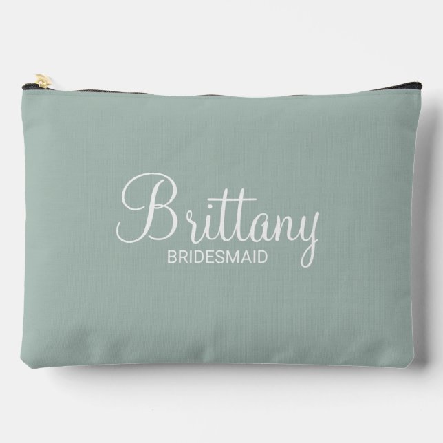 Bolsito Accesorio Grande Bridesmaid personalizada de escritura moderna (Anverso)