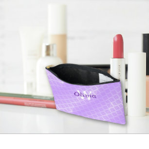 Bolsito Accesorio Grande Brillante morado de Relieve metalizado