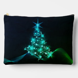 Bolsito Accesorio Grande Brillo verde de estrellas en el árbol de Navidad o