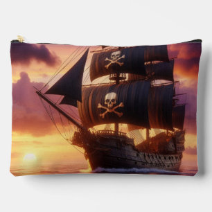 Bolsito Accesorio Grande Buque pirata al amanecer