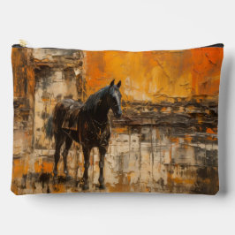 Bolsito Accesorio Grande Caballo majestuoso al atardecer abstracto