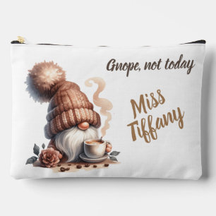 Bolsito Accesorio Grande Café Gnome Cute Watercolor
