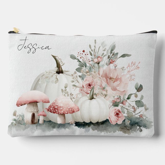 Bolsito Accesorio Grande Calabazas y flores de otoño (Anverso)