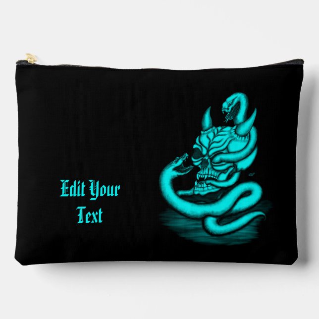 Bolsito Accesorio Grande Calavera - Cabeza malvada con serpiente (Anverso)