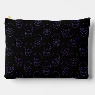 Bolsito Accesorio Grande Calavera en morado y negro