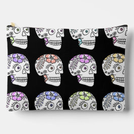 Bolsito Accesorio Grande Calaveras de azúcar con flores