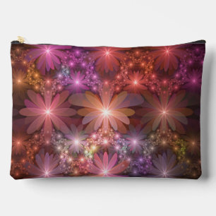 Bolsito Accesorio Grande Cama De Flores Coloridas Brillantes Resumen Arte F