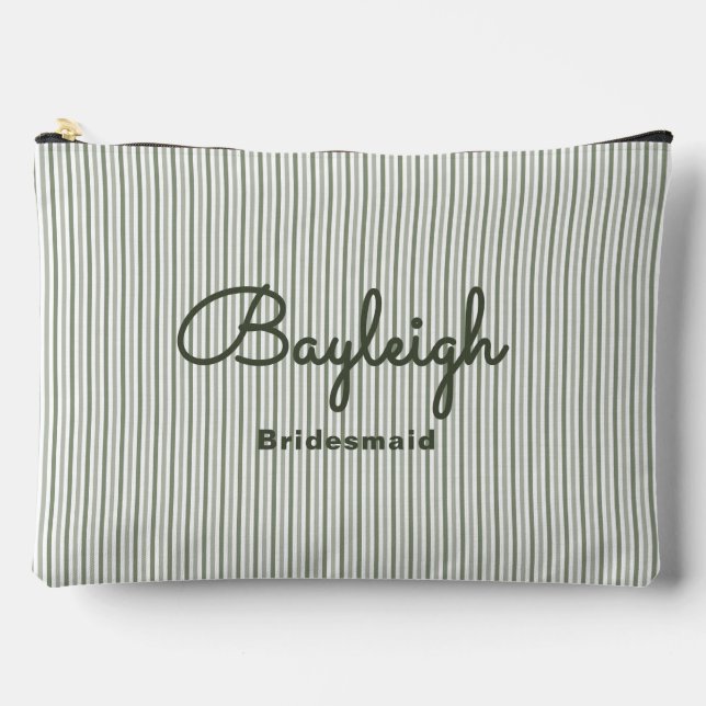 Bolsito Accesorio Grande Camping Green Confetti Flower Bridesmaid (Anverso)