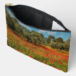 Bolsito Accesorio Grande campo con flores y árboles
