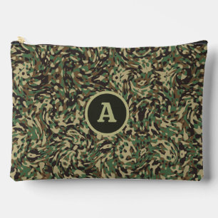 Bolsito Accesorio Grande Camuflaje Verde Personalizado de Moda Letra