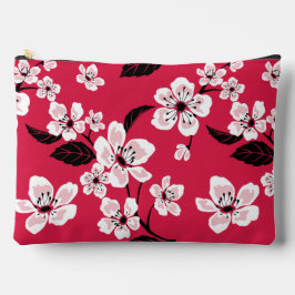 BOLSITO ACCESORIO GRANDE CHERRY BLOSSOM - PATRÓN SAKURA EN ROJO