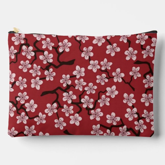 Bolsito Accesorio Grande Cherry blossom  sakura blossoming  flowers elegant (Anverso)