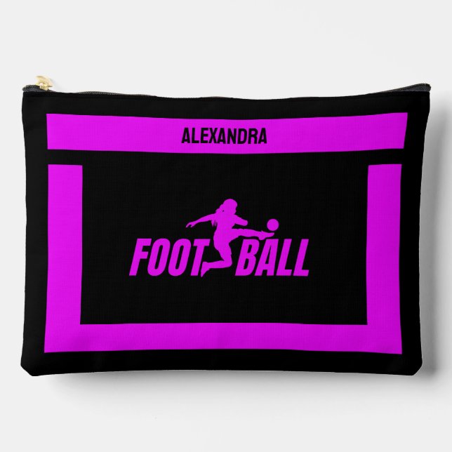 Bolsito Accesorio Grande Chica jugador de fútbol, regalo de cumpleaños, equ (Anverso)